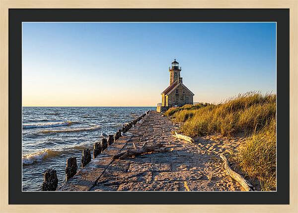 Grand Haven Pier Light At Sunset