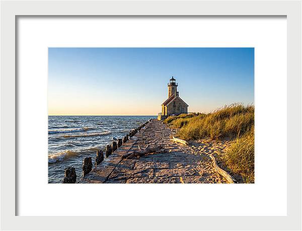 Grand Haven Pier Light At Sunset