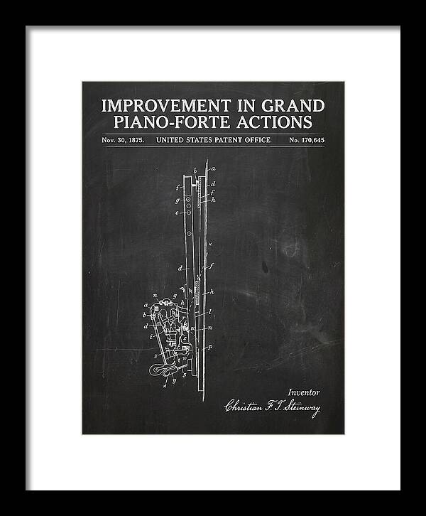 Grand Piano Action Steinway Chalkboard Patent Us170645a