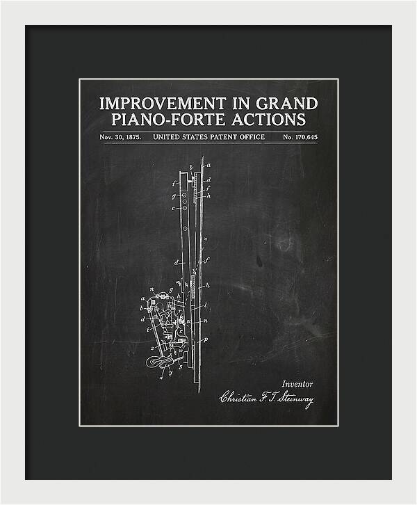Grand Piano Action Steinway Chalkboard Patent Us170645a