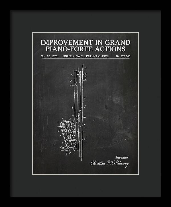 Grand Piano Action Steinway Chalkboard Patent Us170645a
