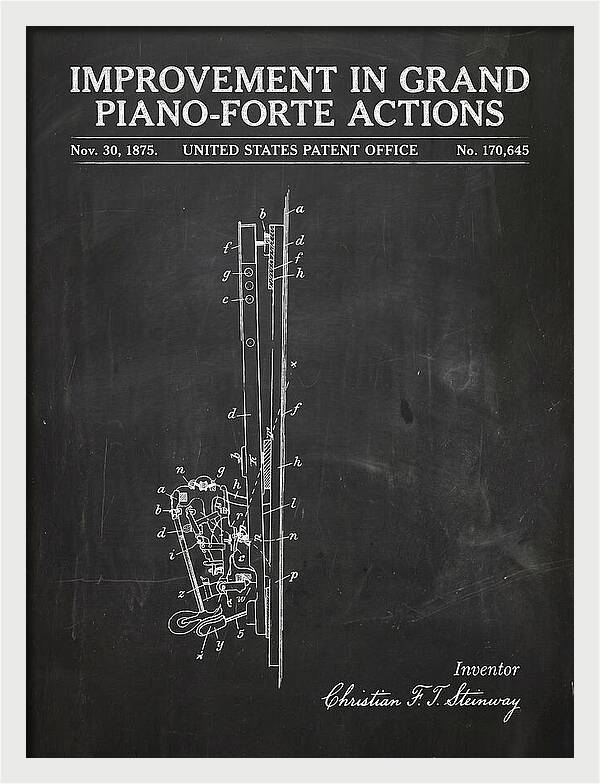 Grand Piano Action Steinway Chalkboard Patent Us170645a