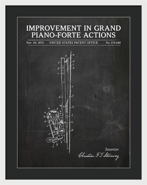 Grand Piano Action Steinway Chalkboard Patent Us170645a