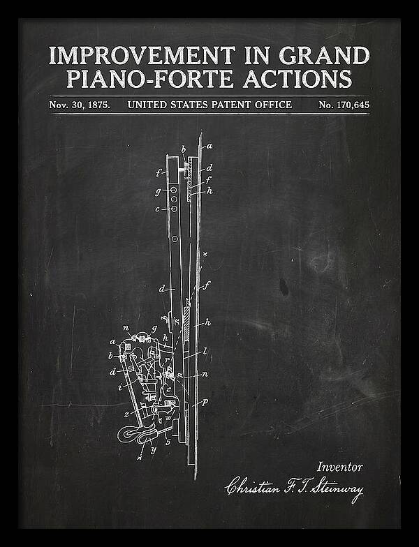 Grand Piano Action Steinway Chalkboard Patent Us170645a