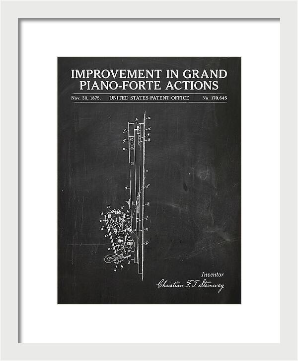 Grand Piano Action Steinway Chalkboard Patent Us170645a