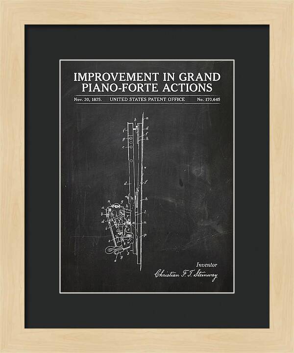 Grand Piano Action Steinway Chalkboard Patent Us170645a