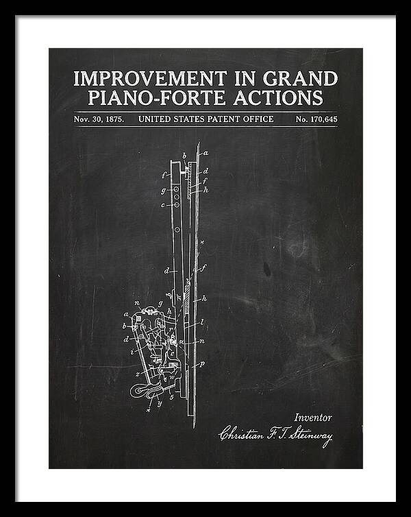 Grand Piano Action Steinway Chalkboard Patent Us170645a