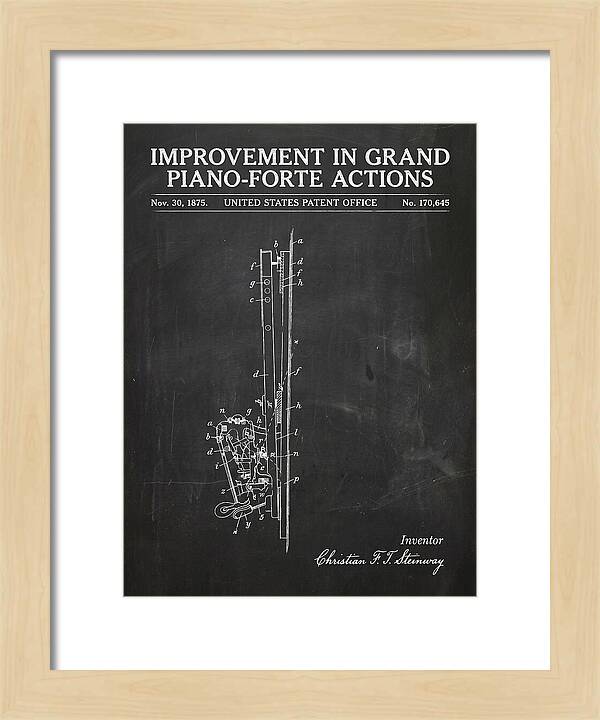 Grand Piano Action Steinway Chalkboard Patent Us170645a