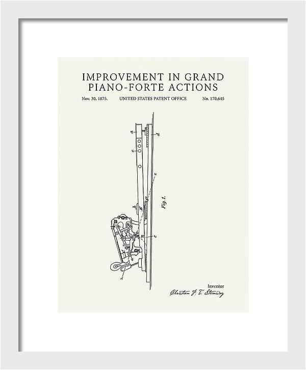 Grand Piano Action Steinway Minimalist Patent Us170645a