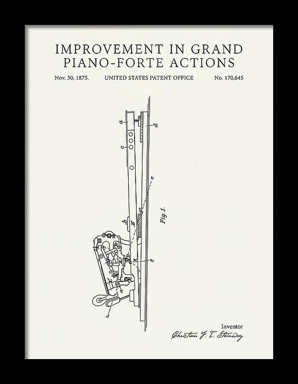 Grand Piano Action Steinway Minimalist Patent Us170645a