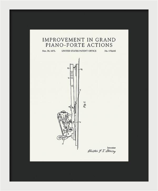Grand Piano Action Steinway Minimalist Patent Us170645a