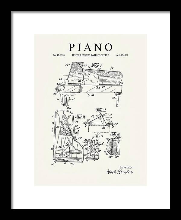 Grand Piano Beck Dunbar Minimalist Patent Us2134680a
