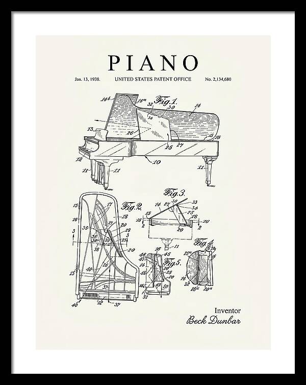 Grand Piano Beck Dunbar Minimalist Patent Us2134680a