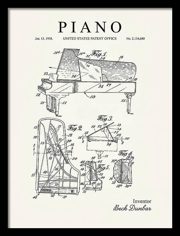 Grand Piano Beck Dunbar Minimalist Patent Us2134680a
