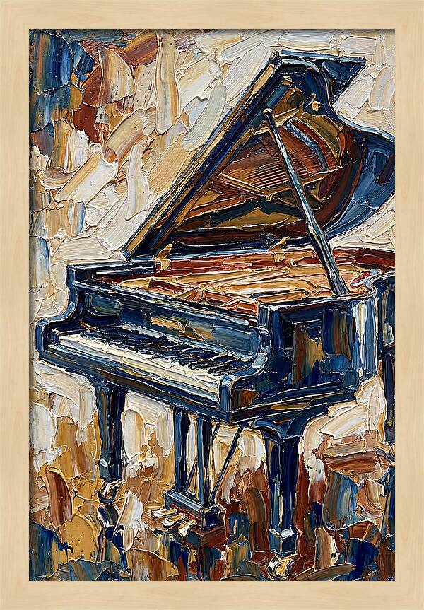 Grand Piano In Bold Colors