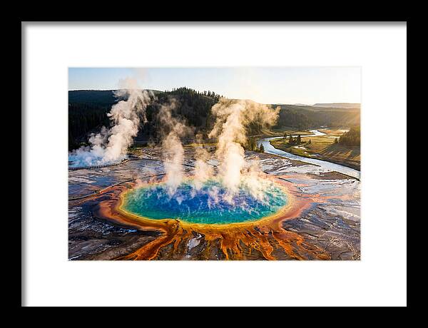 Grand Prismatic Spring In Morning Light