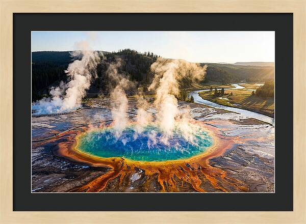 Grand Prismatic Spring In Morning Light