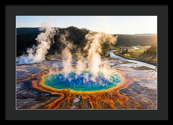 Grand Prismatic Spring In Morning Light