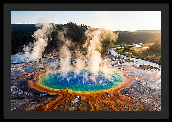Grand Prismatic Spring In Morning Light