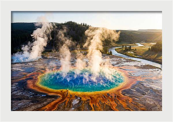 Grand Prismatic Spring In Morning Light