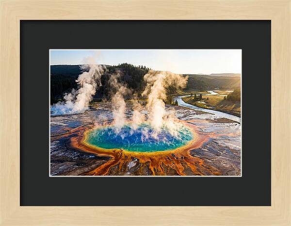 Grand Prismatic Spring In Morning Light