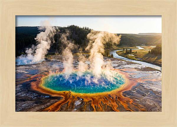 Grand Prismatic Spring In Morning Light