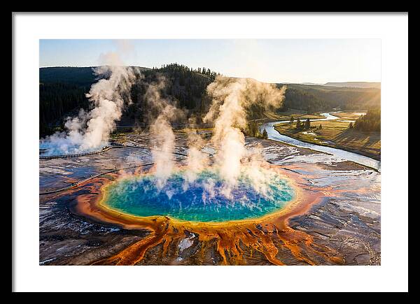 Grand Prismatic Spring In Morning Light