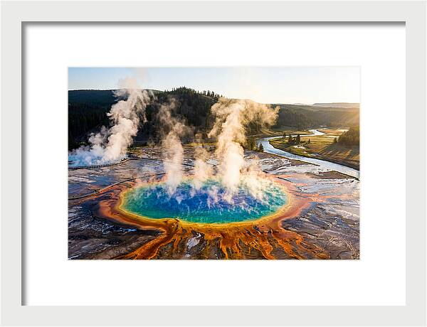 Grand Prismatic Spring In Morning Light