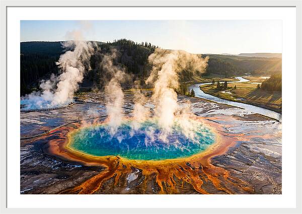 Grand Prismatic Spring In Morning Light