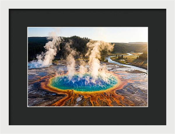 Grand Prismatic Spring In Morning Light