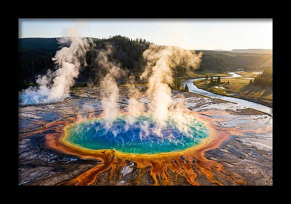 Grand Prismatic Spring In Morning Light
