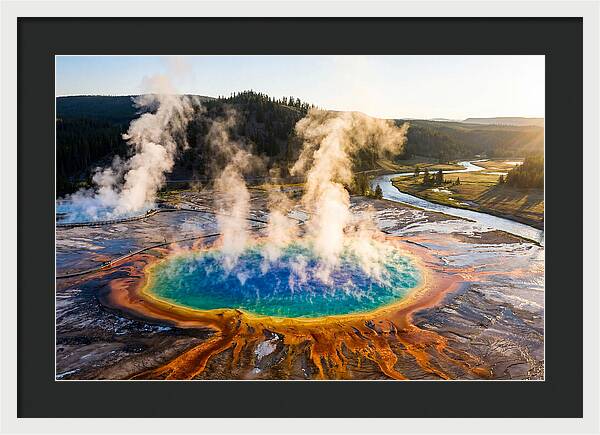 Grand Prismatic Spring In Morning Light