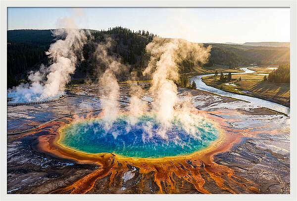 Grand Prismatic Spring In Morning Light