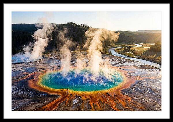 Grand Prismatic Spring In Morning Light
