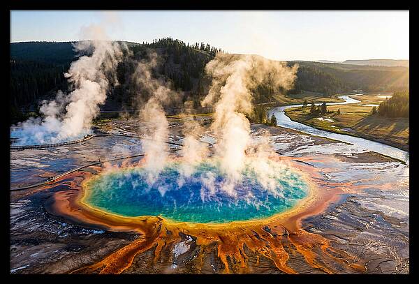 Grand Prismatic Spring In Morning Light