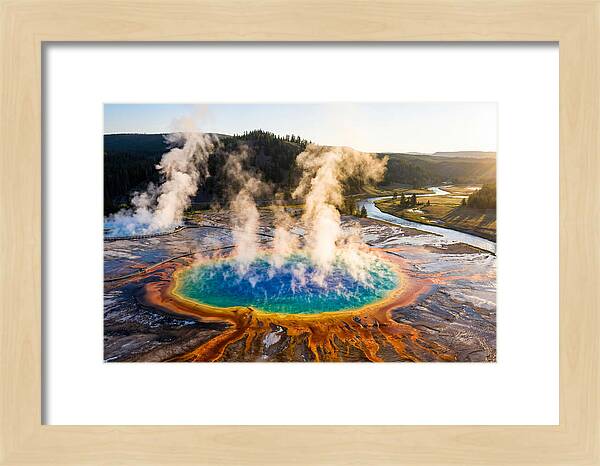 Grand Prismatic Spring In Morning Light