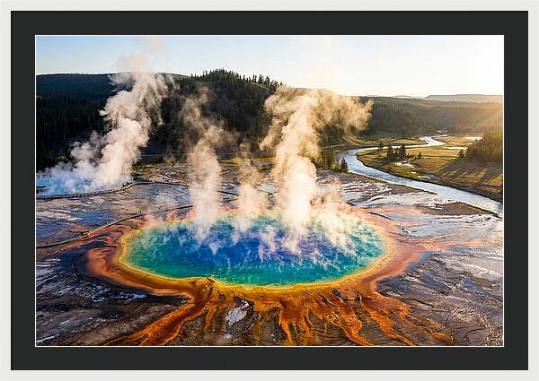 Grand Prismatic Spring In Morning Light