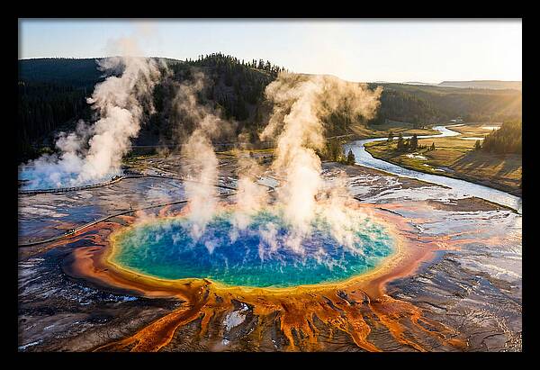 Grand Prismatic Spring In Morning Light