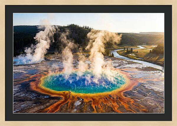 Grand Prismatic Spring In Morning Light