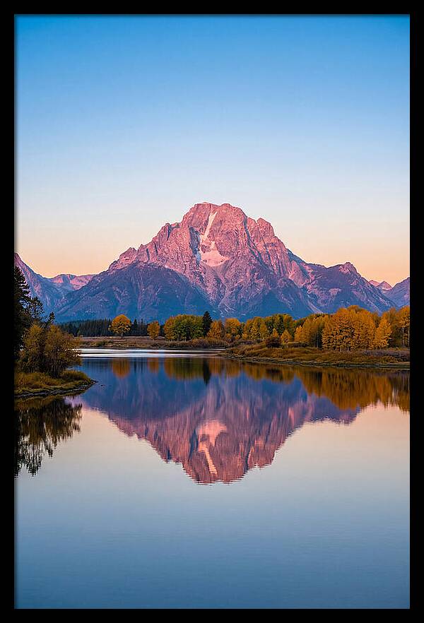 Grand Teton Reflected In Jenny Lake