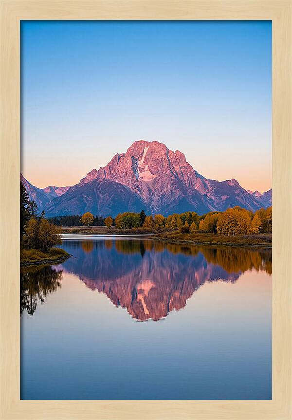 Grand Teton Reflected In Jenny Lake