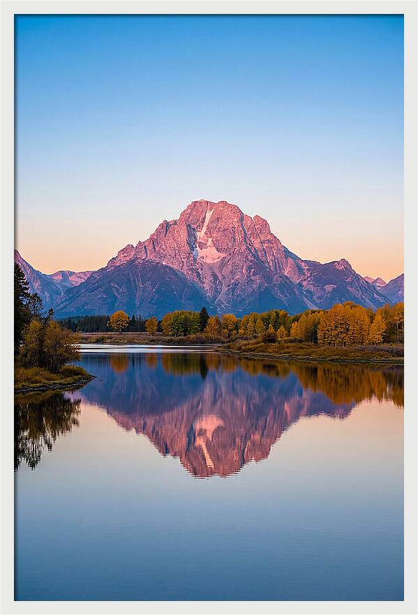Grand Teton Reflected In Jenny Lake