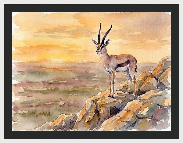 Grant Gazelle At Sunset