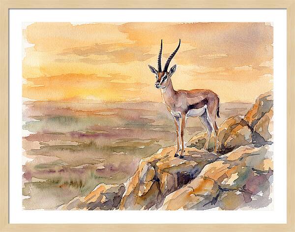 Grant Gazelle At Sunset