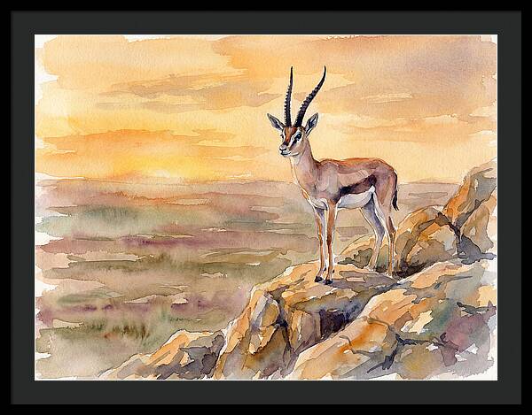 Grant Gazelle At Sunset