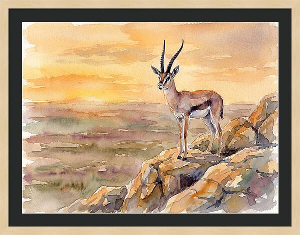 Grant Gazelle At Sunset