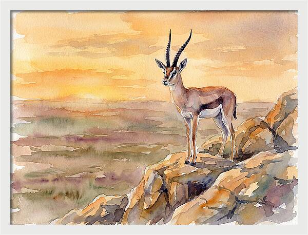 Grant Gazelle At Sunset