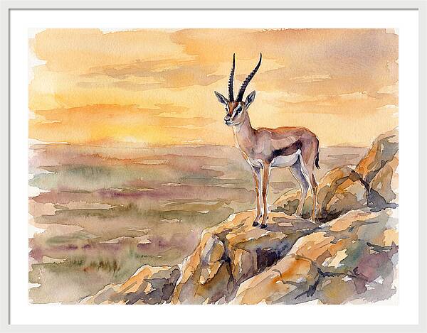 Grant Gazelle At Sunset