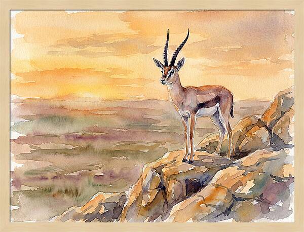 Grant Gazelle At Sunset