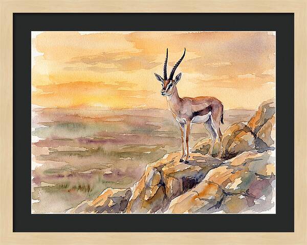Grant Gazelle At Sunset